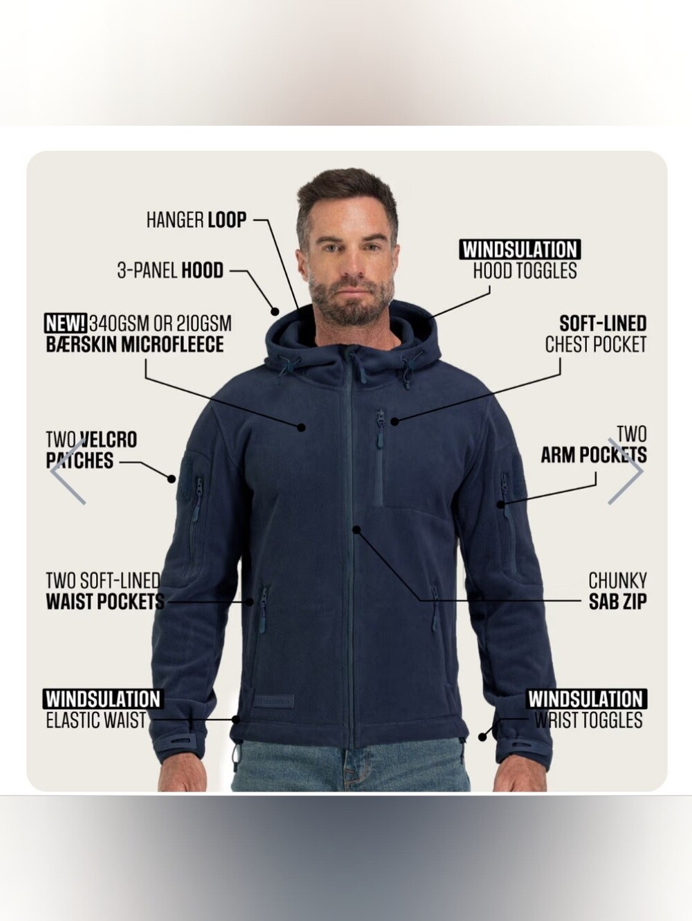 BaerSkin Tactical Hoodie 340gsm